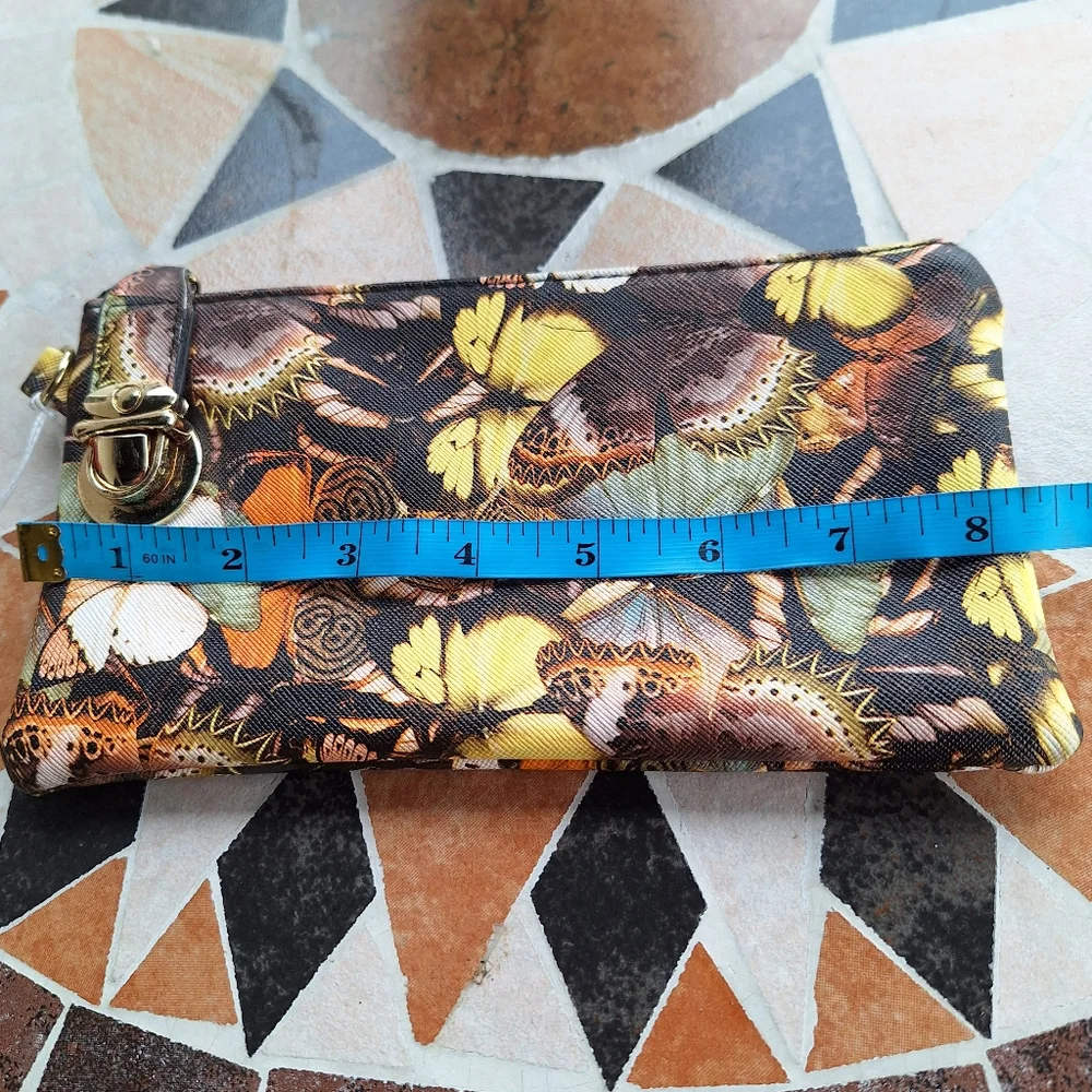 Butterfly Heritage Clutch or Organizer with Cute Snap Closure